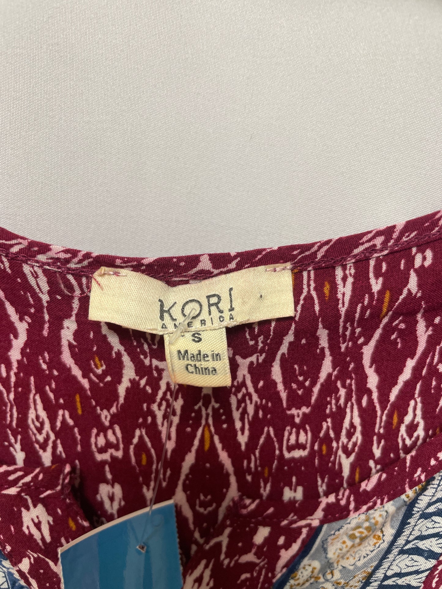 Top Long Sleeve By Kori America In Maroon, Size: S