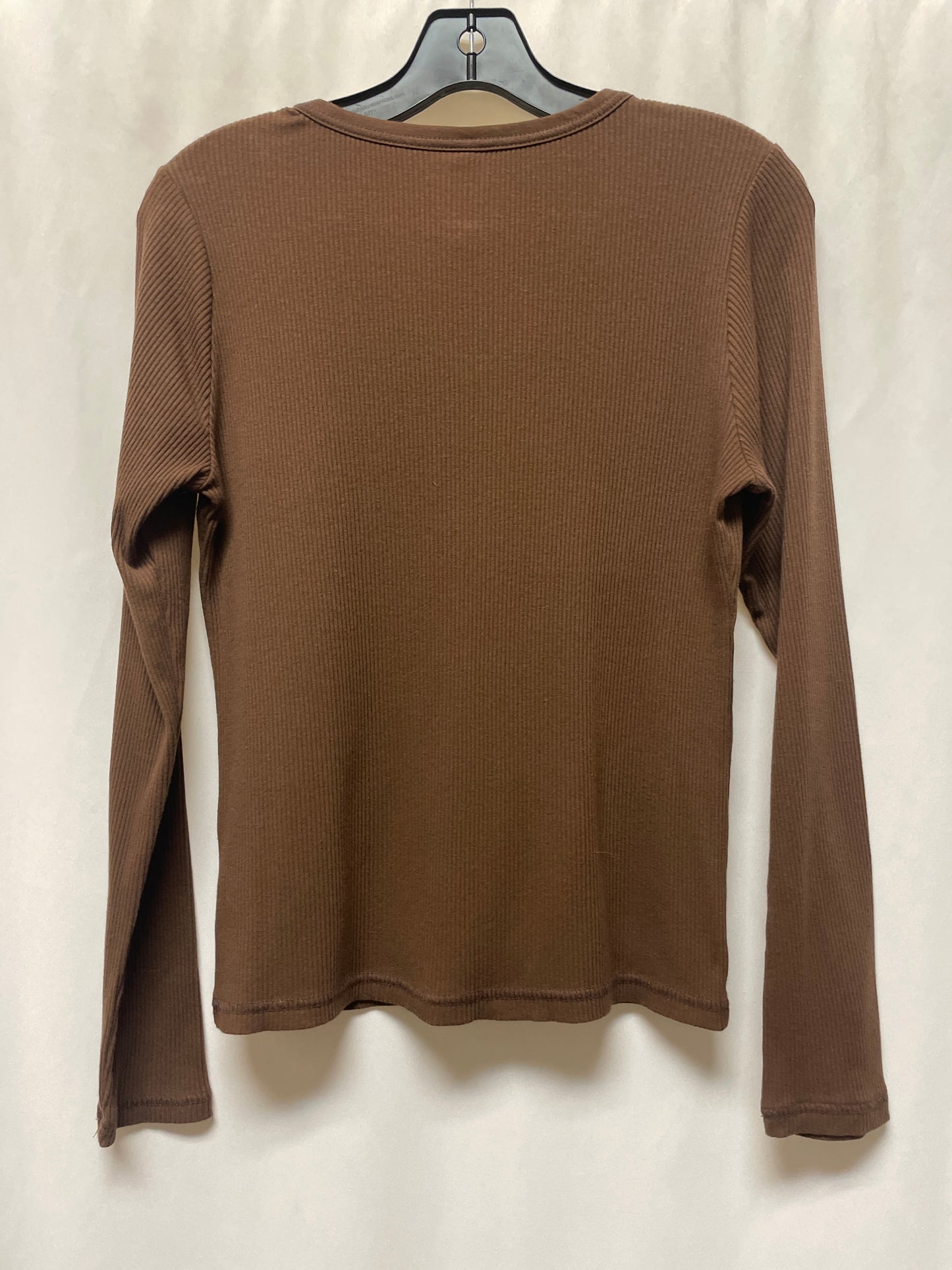 Top Long Sleeve By Old Navy In Brown, Size: M