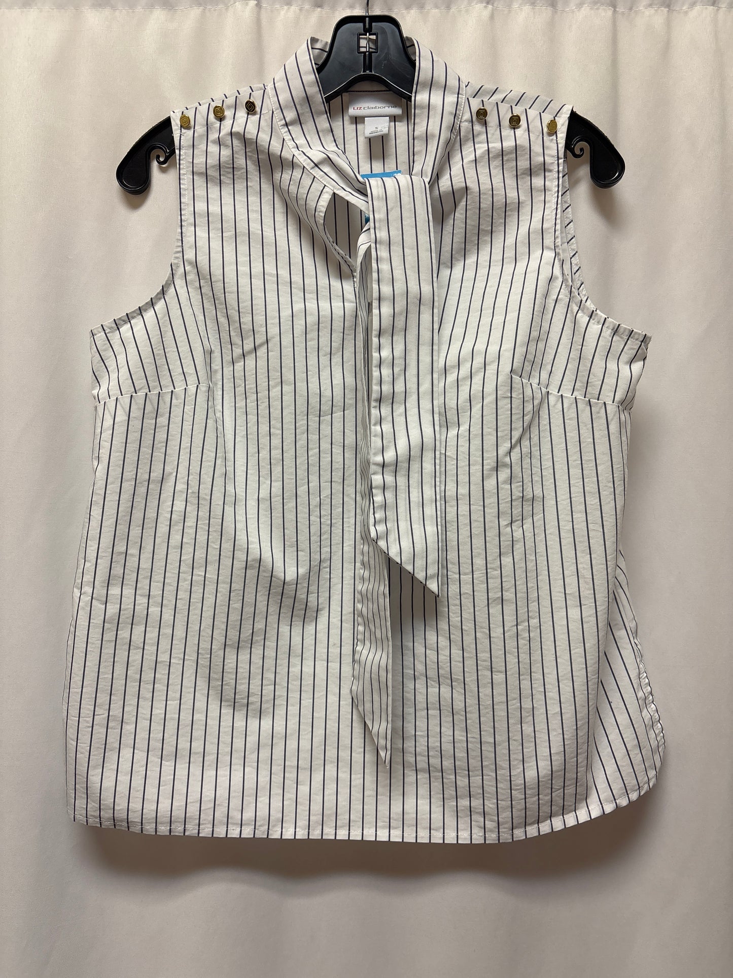 Top Sleeveless By Liz Claiborne In White, Size: S