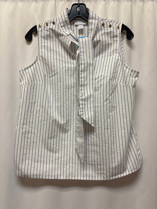 Top Sleeveless By Liz Claiborne In White, Size: S