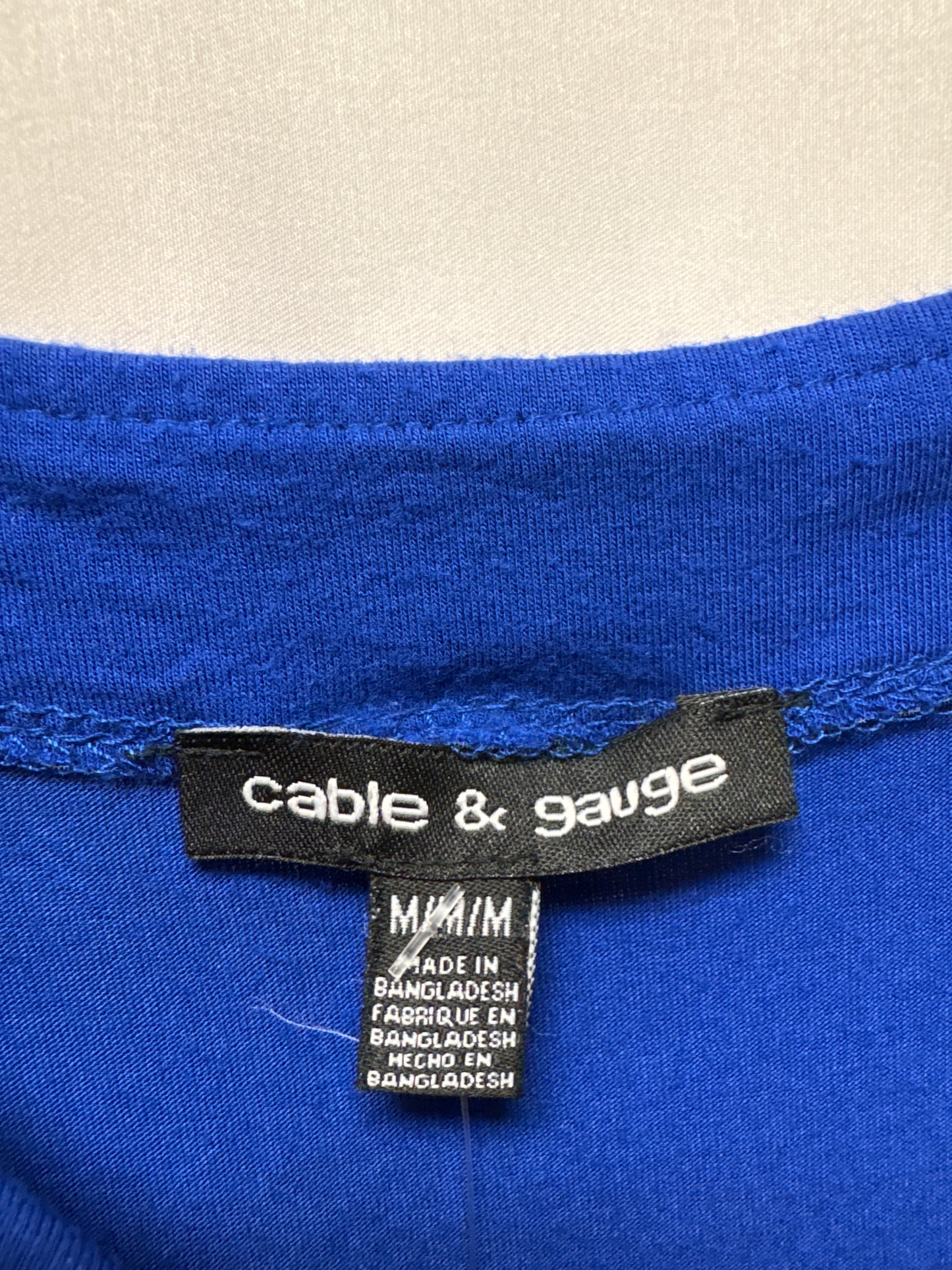 Top Short Sleeve By Cable And Gauge In Blue, Size: M