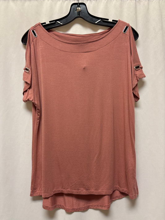 Top Short Sleeve By Cable And Gauge In Pink, Size: M