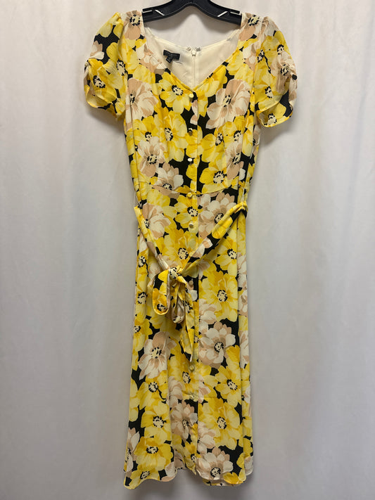 Dress Casual Midi By Talbots In Yellow, Size: Sp