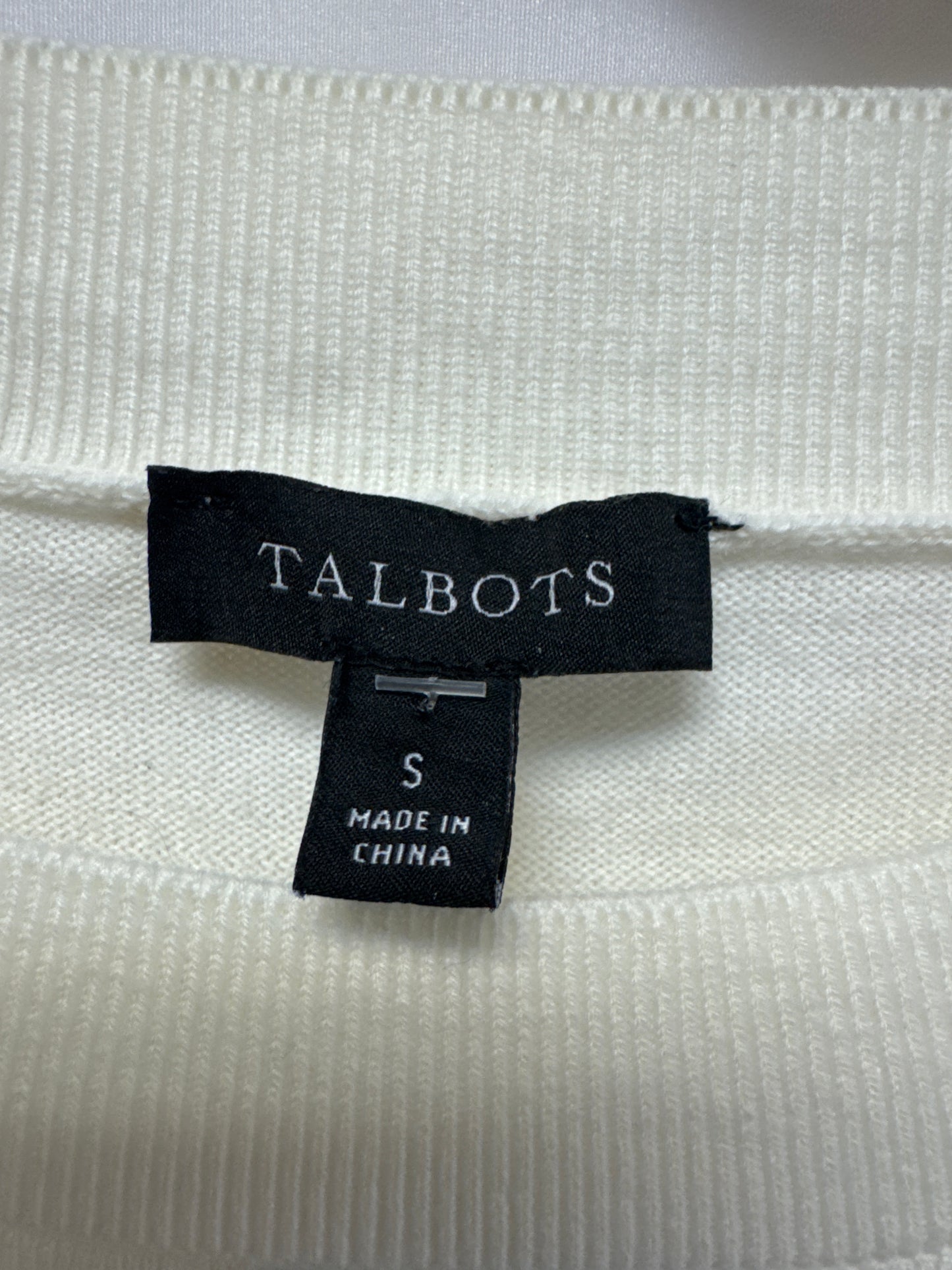 Top Short Sleeve By Talbots In White, Size: S