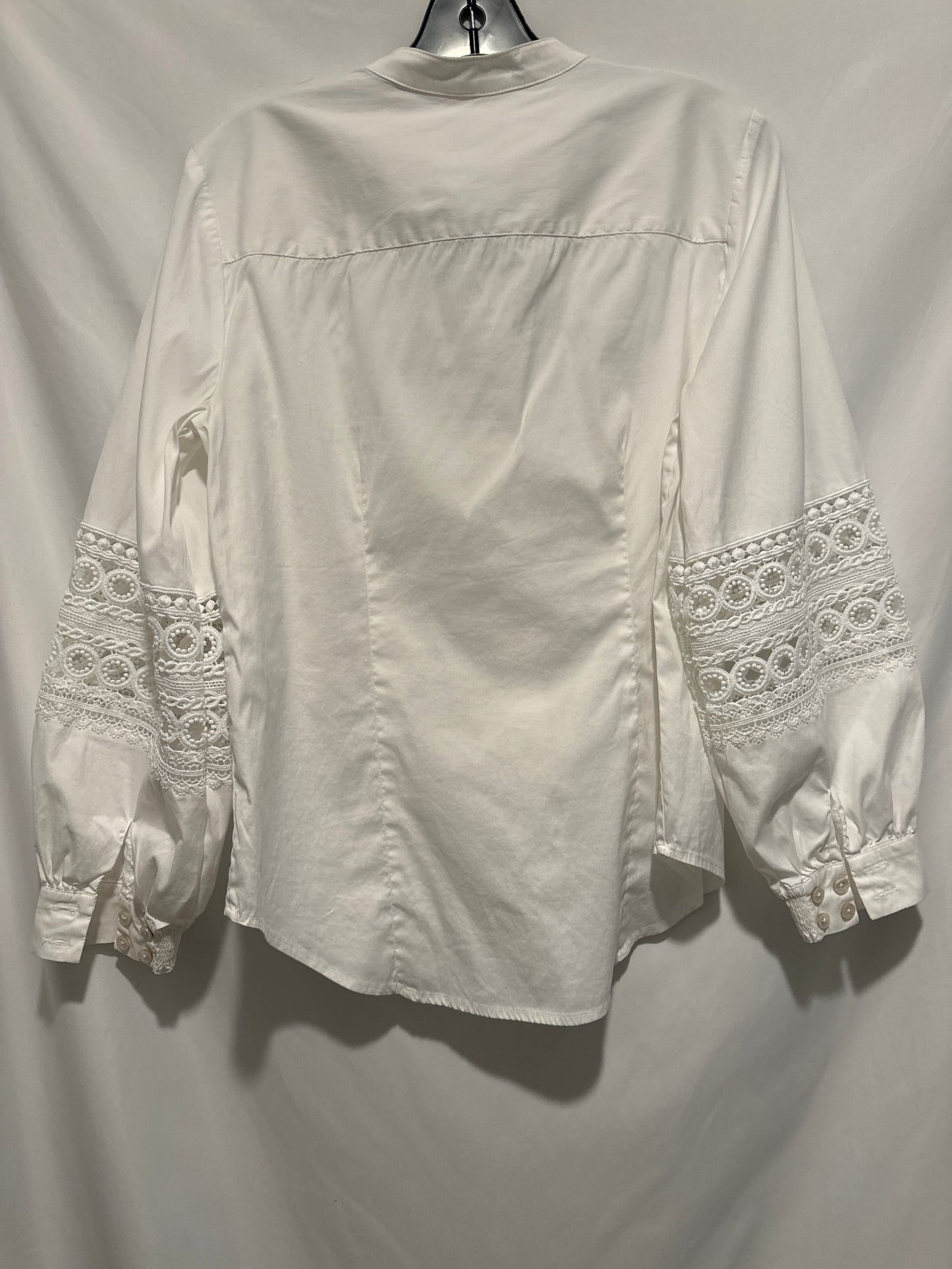 Top Long Sleeve By Chicos In White, Size: S