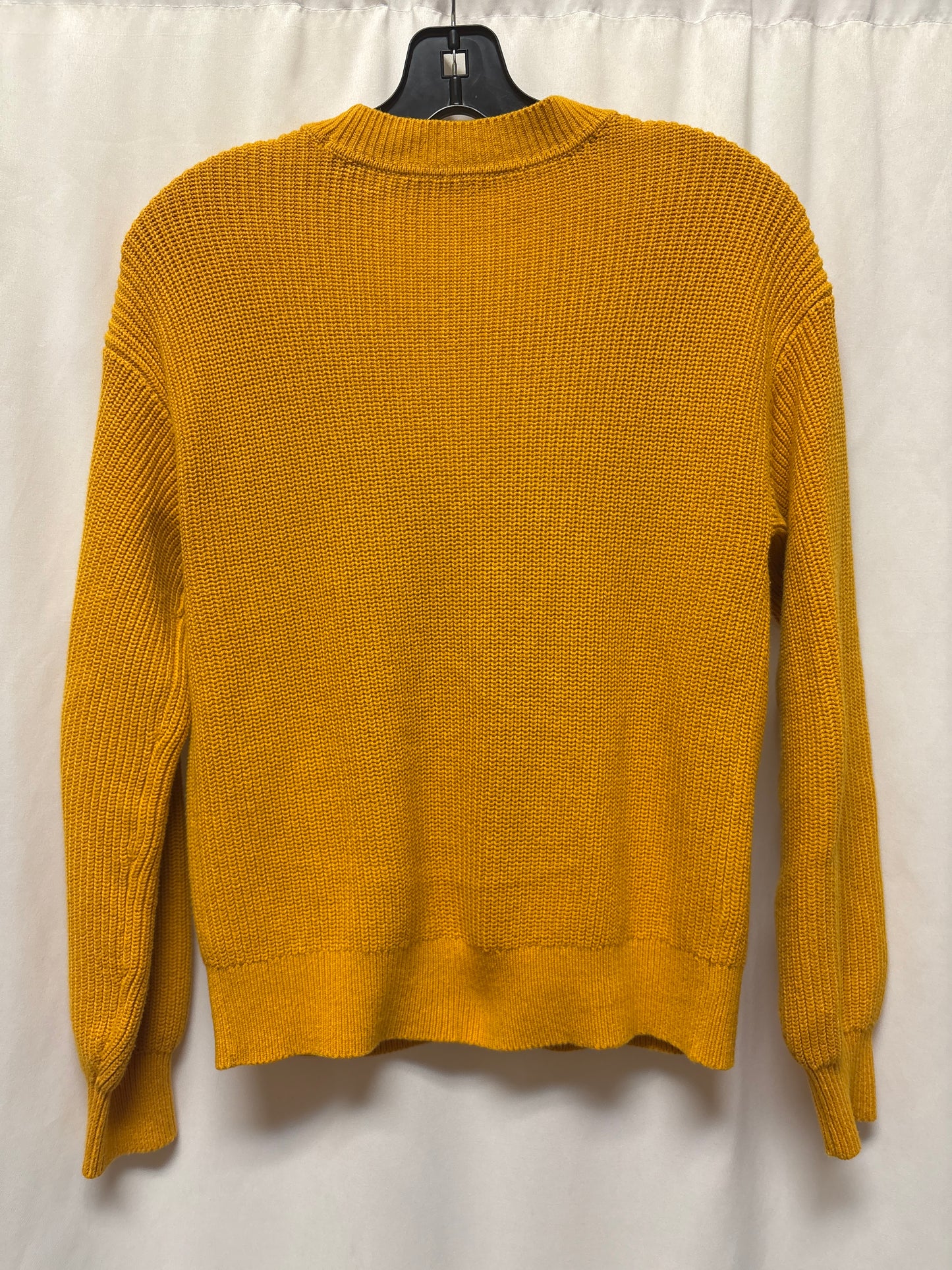 Sweater Cardigan By Loft In Yellow, Size: S