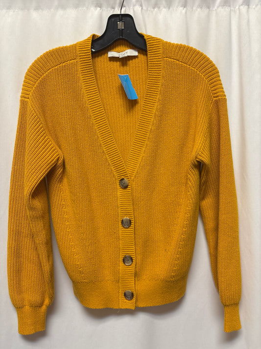 Sweater Cardigan By Loft In Yellow, Size: S