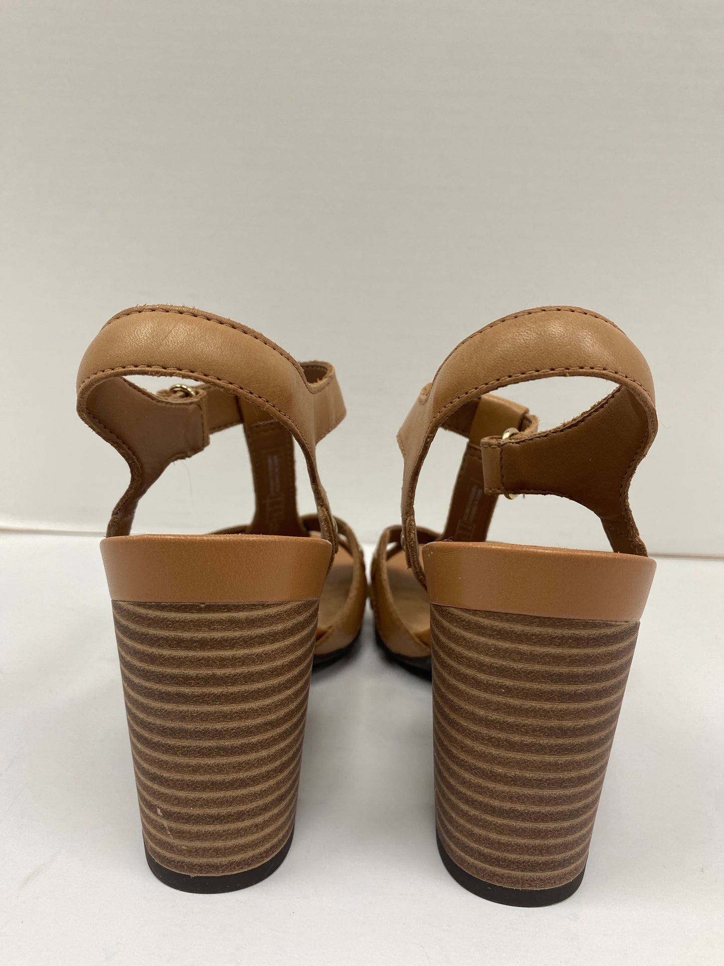 Sandals Heels Block By Clarks In Brown, Size: 7.5