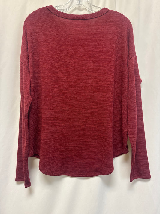 Top Long Sleeve By Time And Tru In Red, Size: M