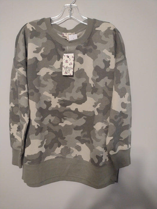 Hayden Girls Camo Printed T Shirt | Taupe Mix / M | Girls' Clothes